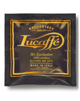 Lucaffé Mr. Exclusive 100% Arabica coffee pod in black and gold packaging, made in Italy for espresso lovers.
