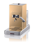 Compact La Piccola Gold espresso machine with minimalist design, durable build, and easy repair for quality coffee.