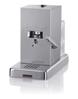 Minimalist La Piccola Perla espresso machine with compact design and integrated water reservoir for high-quality coffee on the go.
