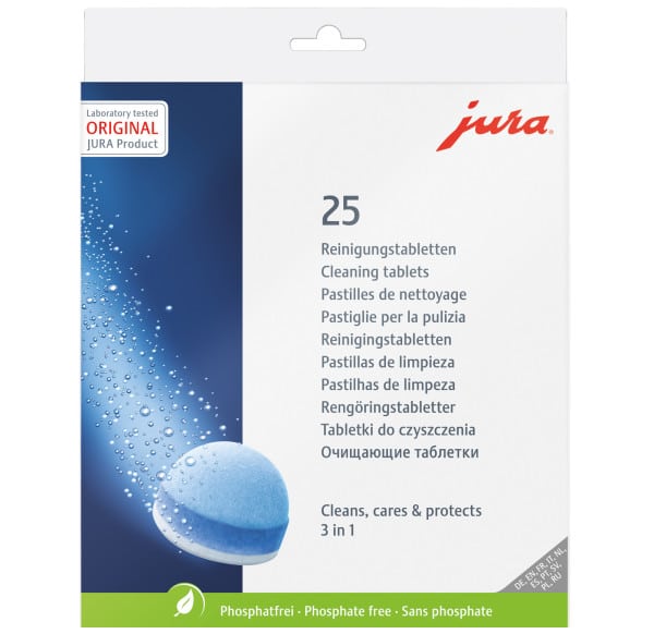 JURA 3-fase rensetabletter pakke m. 25 stk