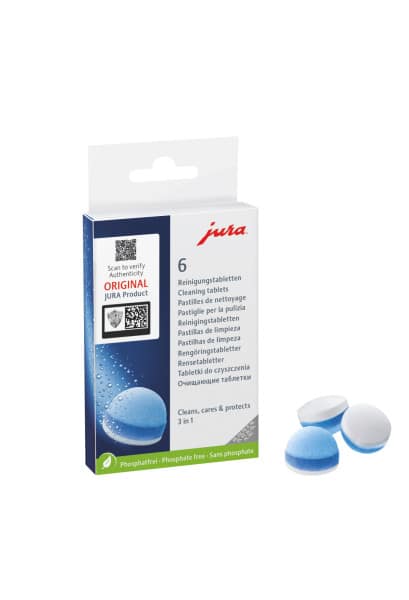 JURA 3-fase rensetabletter pakke m. 6 stk