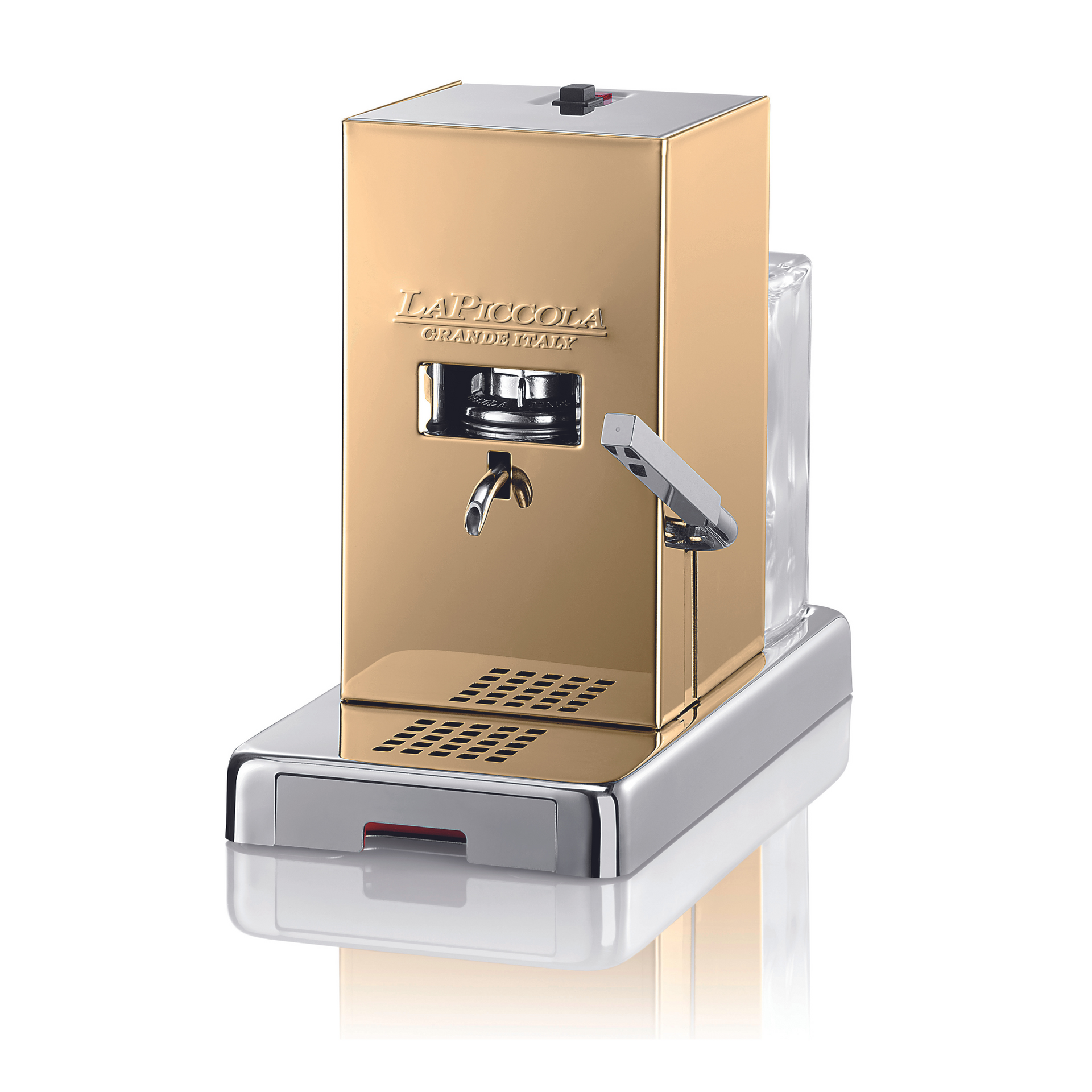 Lille italiensk håndbygget espressomaskine. La Piccola Guld Manuel
